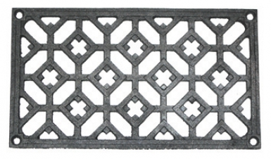Grille aération rectangulaire fonte pour murs extérieurs lxh: 210x120 mm. disponible abidjan cote d'ivoire.