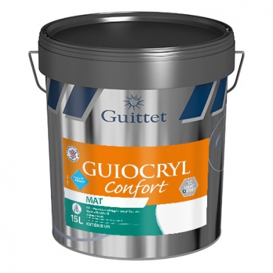 Guiocryl confort - protection et décoration façades - intérieur/extérieur - blanc mat - 3 l. disponible abidjan cote d'ivoire.