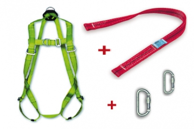 Harnais de sécurité ecosafex 6 complet + 1 élément fixe d"arrimage de 0,80 m + 2 mousquetons. disponible abidjan cote d'ivoire.