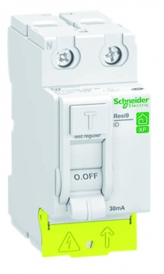 Interrupteur différentiel 40a xp resi9 - type ac - bipolaire - 30ma - 230v ca - peignable. disponible abidjan cote d'ivoire.