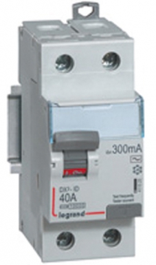 Interrupteur différentiel dx³-id arrivée haute et départ bas à vis - 2p 230v~ 63a typea 30ma - 2 modules. disponible abidjan cote d'ivoire.