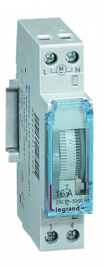 Interrupteur horaire analogique modulaire programmable manuel journalier - cadran vertical avec réserve de marche. disponible abidjan cote d'ivoire.