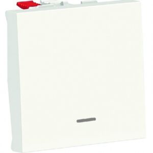 Interrupteur va-et-vient 10 ax lumineux témoin 2 modules blanc. disponible abidjan cote d'ivoire.