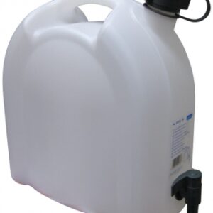 Jerrican blanc - contenance 10l, convient pour l"alimentaire, + robinet polypropylène. disponible abidjan cote d'ivoire.