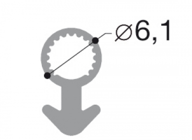 Joint tubulaire silicone ancre 06 ø 6 mm pour rainure ancre blanc​ ​. disponible abidjan cote d'ivoire.