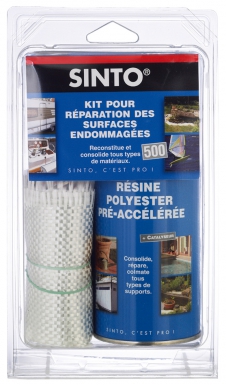 Kit sintofer 500 - 1/2 l résine, 1/2 m2 tissu. disponible abidjan cote d'ivoire.