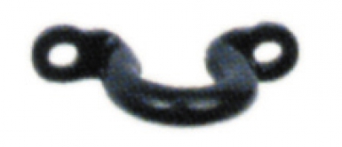 Lacet d'espagnolette à pattes ø 8 mm cataphorése noir. disponible abidjan cote d'ivoire.