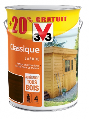 Lasure bois classique chêne clair - 5 l (+ 20 %). disponible abidjan cote d'ivoire.