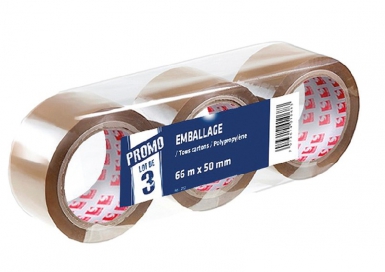 Lot de 3 rouleaux emballage 66 m x 50 mm. disponible abidjan cote d'ivoire.