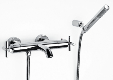 Mélangeur bain-douche mural thermostatique avec douchette loft - chromé. disponible abidjan cote d'ivoire.