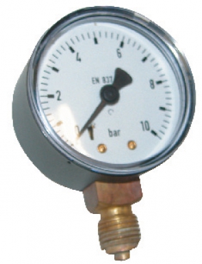 Manomètre pour détendeur boîtier ø50 - talon mâle 8x13 - 6 bars. disponible abidjan cote d'ivoire.