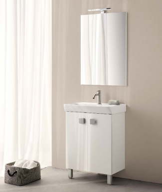 Meuble bas baxe 60 cm (h 55 cm / p 46 cm) - 2 tiroirs - blanc. disponible abidjan cote d'ivoire.