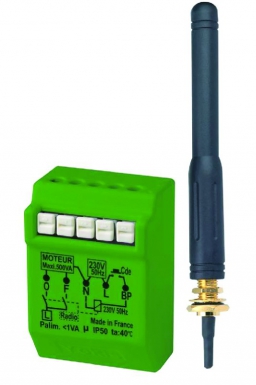 Micromodule volet-roulant radio  modèle avec antenne extérieure " mvr500erpx ". disponible abidjan cote d'ivoire.