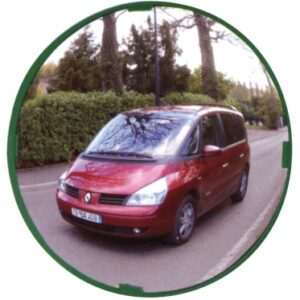 Miroir  "v916" ø 600, multi-usages - cadre vert - contrôle 2 directions. disponible abidjan cote d'ivoire.