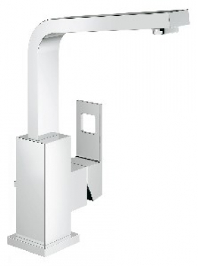 Mitigeur lavabo monotrou eurocube à bec mobile avec butée taille l - finition chromé. disponible abidjan cote d'ivoire.