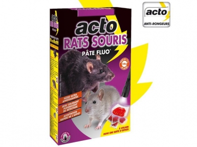 Pâte appât anti rats et souris, fluorescente, acto - 150 gr. disponible abidjan cote d'ivoire.
