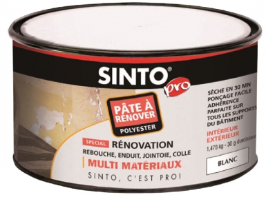 Pâte à rénover sintopro polyester durcisseur 30 g - boîte 1,470 kg. disponible abidjan cote d'ivoire.