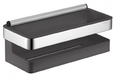 Panier de douche droit avec raclette - moll - chromé/anthracite. disponible abidjan cote d'ivoire.