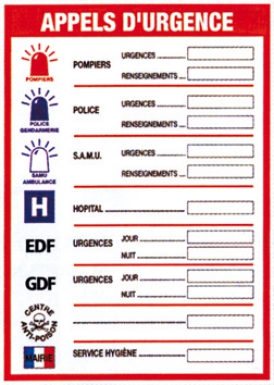 Panneau consignes de sécurité "appel d"urgence"", dim. disponible abidjan cote d'ivoire.