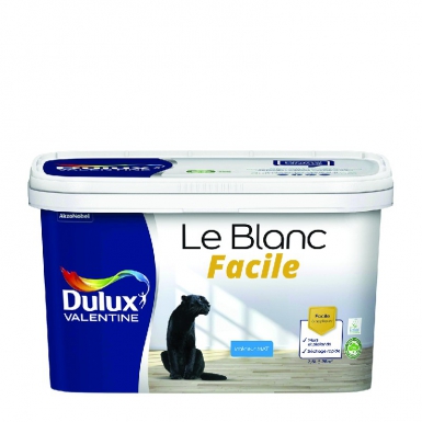 Peinture le blanc facile - facile à appliquer - séchage rapide - murs et plafonds - mat 2,5 l. disponible abidjan cote d'ivoire.
