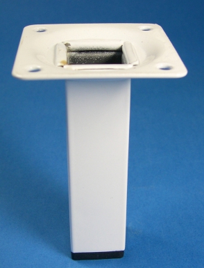 Pied de meuble métal carré 25 mm laqué blanc h. disponible abidjan cote d'ivoire.