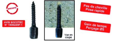 Piton de suspension direct béton rapido m7x150 finition zinguée noire sachet de 20. disponible abidjan cote d'ivoire.