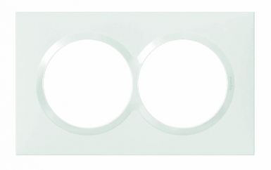 Plaque carrée spéciale dooxie 2 postes avec entraxe 57mm finition blanc. disponible abidjan cote d'ivoire.