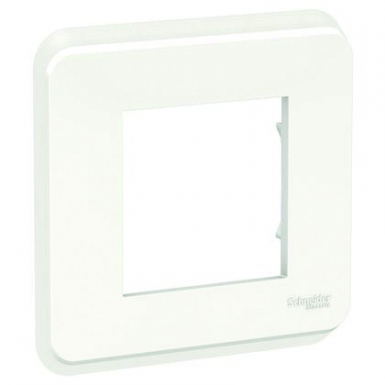 Plaque de finition unica pro 1 poste 2 modules 85x85 mm finition blanc. disponible abidjan cote d'ivoire.