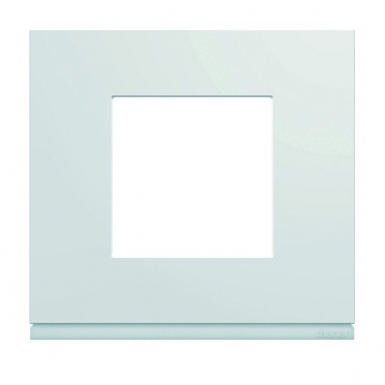 Plaque gallery horizontal entraxe 71 mm 1 poste ou 2 modules pure blanc. disponible abidjan cote d'ivoire.