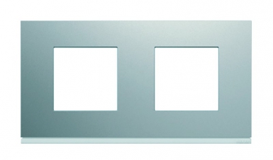 Plaque gallery horizontal entraxe 71 mm 2 postes titane peinture métalisée. disponible abidjan cote d'ivoire.