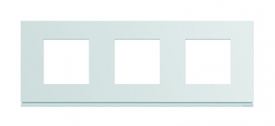 Plaque gallery horizontal entraxe 71 mm 3 postes pure blanc. disponible abidjan cote d'ivoire.