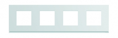 Plaque gallery horizontal entraxe 71 mm 4 postes pure blanc. disponible abidjan cote d'ivoire.