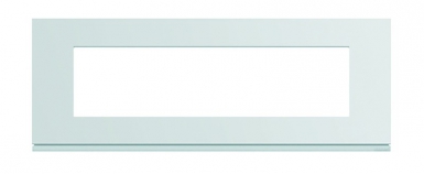 Plaque gallery horizontal entraxe 71 mm 8 modules pure blanc. disponible abidjan cote d'ivoire.