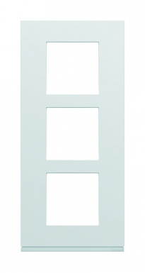 Plaque gallery vertical entraxe 57 mm 3 postes pure blanc. disponible abidjan cote d'ivoire.