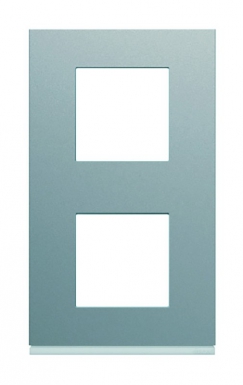 Plaque gallery vertical entraxe 71 mm 2 postes titane peinture métalisée. disponible abidjan cote d'ivoire.