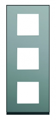 Plaque gallery vertical entraxe 71 mm 3 postes steel effet acier. disponible abidjan cote d'ivoire.