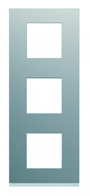 Plaque gallery vertical entraxe 71 mm 3 postes titane peinture métalisée. disponible abidjan cote d'ivoire.