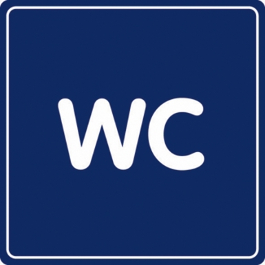 Plaquette plexiglas adhésive 90x90 mm wc. disponible abidjan cote d'ivoire.