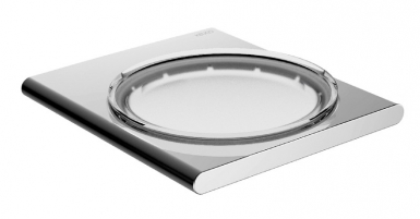 Porte-savon complet avec coupe en cristal - edition 400 - chromé. disponible abidjan cote d'ivoire.