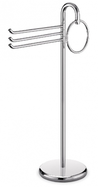 Porte-serviettes sur pied avec 4 porte-serviettes - chromé. disponible abidjan cote d'ivoire.