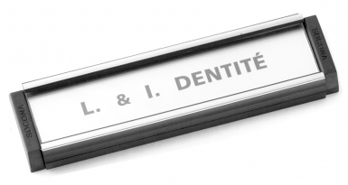 Porte-étiquette pvc 28x93 mm fixation à visser ou adhésif blanc. disponible abidjan cote d'ivoire.