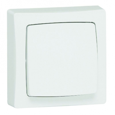 Poussoir 6a appareillage saillie complet - blanc. disponible abidjan cote d'ivoire.