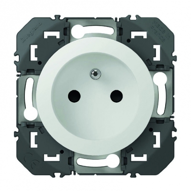 Prise de courant 2p+t à puits dooxie 16a finition blanc. disponible abidjan cote d'ivoire.