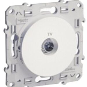 Prise tv 1 sortie enjoliveur blanc. disponible abidjan cote d'ivoire.