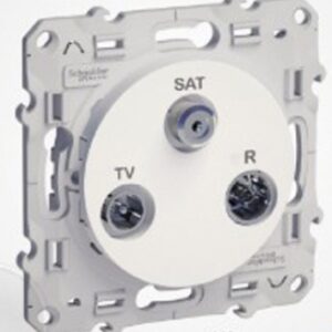 Prise tv fm sat 1 entrée enjoliveur blanc. disponible abidjan cote d'ivoire.