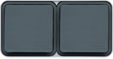 Prises à éclipses double horizontale 2p+t 16a 250 v coloris gris. disponible abidjan cote d'ivoire.