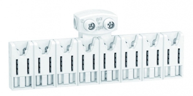 Répartiteur xe resi9 - 63a - 16 pas - 8 modules - avec connecteur - embrochable. disponible abidjan cote d'ivoire.