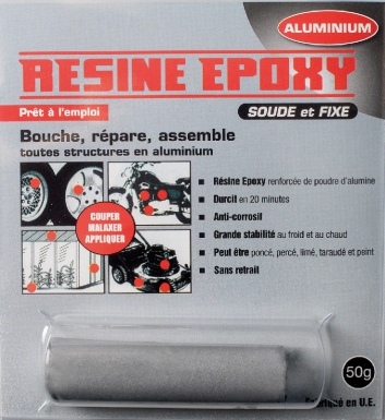 Résine epoxy aluminium - 50 g - coul. disponible abidjan cote d'ivoire.