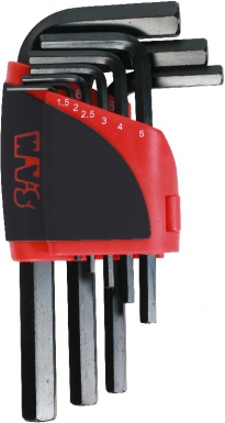 Râtelier de 9 clés mâles 6 pans courtes coudées 1,5 - 2 - 2,5 - 3 - 4 - 5 - 6 - 8 - 10 mm. disponible abidjan cote d'ivoire.