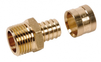 Raccord per fixe laiton mâle - ø tube 16 -  filetage 15 x 21. disponible abidjan cote d'ivoire.